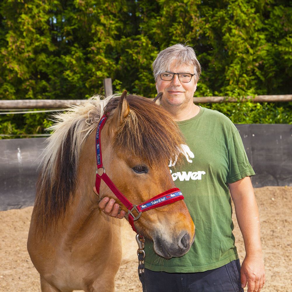Georg Volz mit Pferd